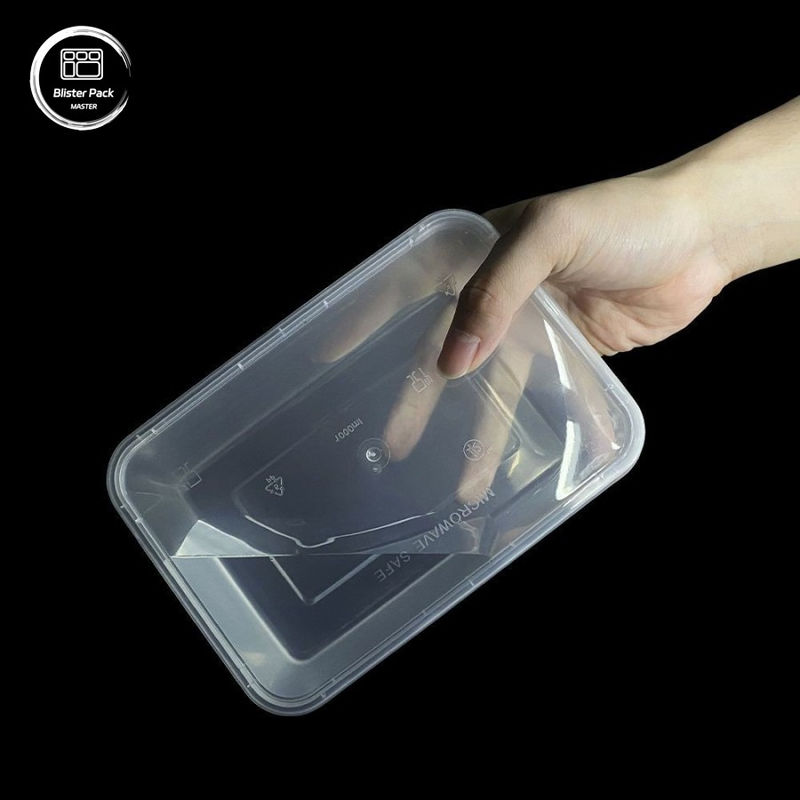 Contenitori alimentari monouso in plastica in PP rettangolare Dimensioni versatili da 500 ml a 1000 ml