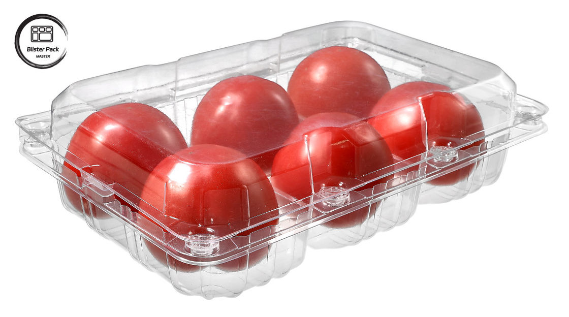 Contenitore monouso per pomodori e bolle contenitore monouso per frutta 6 pezzi di plastica rettangolare per imballaggio
