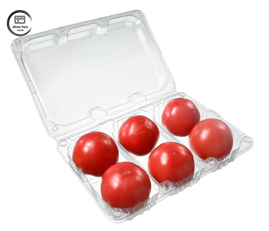 Contenitore monouso per pomodori e bolle contenitore monouso per frutta 6 pezzi di plastica rettangolare per imballaggio