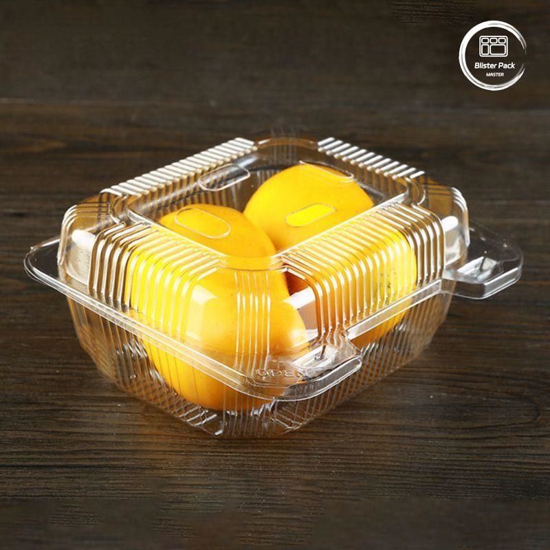 OEM/ODM Clamshell vassoio usa e getta per frutta e verdura contenitori di plastica PET trasparente di qualità alimentare