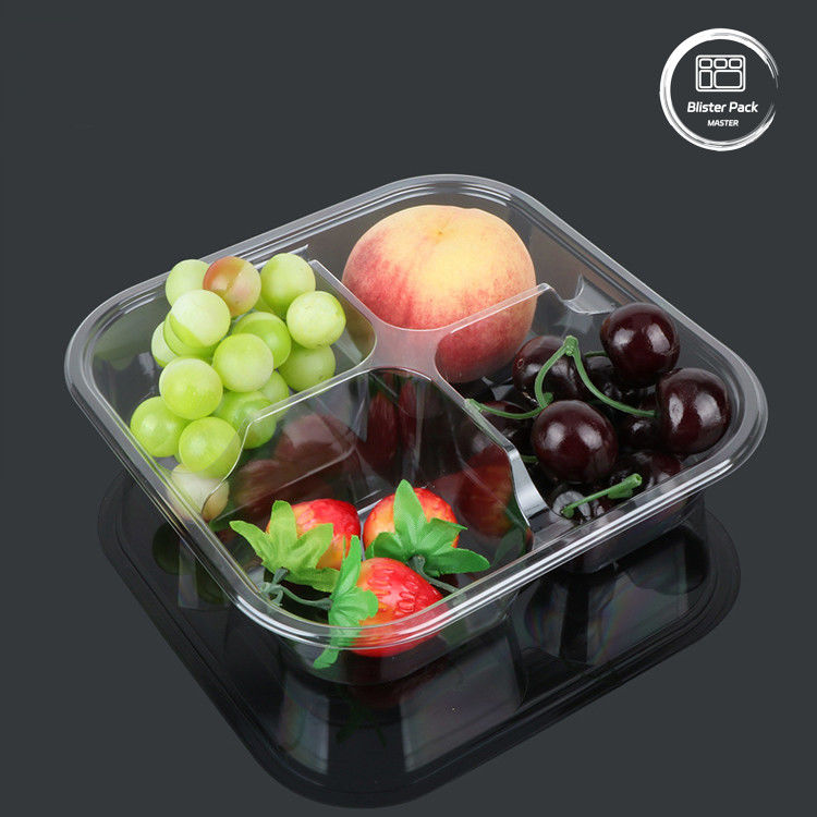 Contenitori di conchiglie biodegradabili al 100% in PLA, scatole a cerniera trasparente compostabili per frutta e verdura