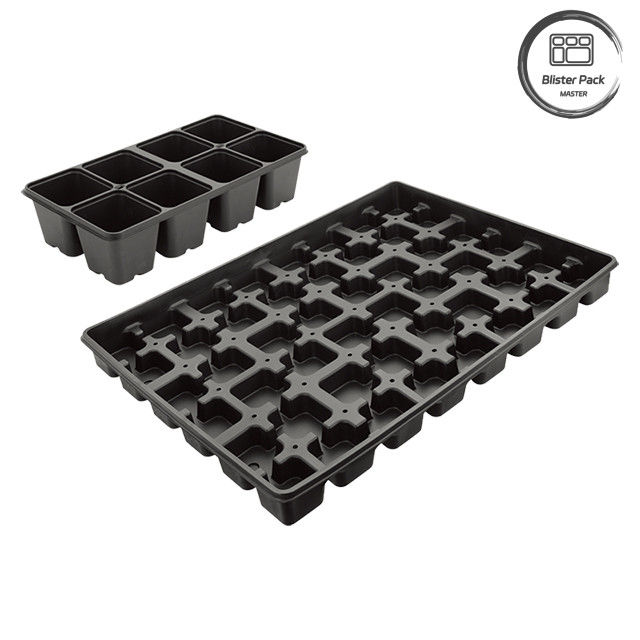 128 cellule PS vassoi di semina di plastica per vivaio di ortaggi vassoi di germinazione delle piante spesse da 0,8 mm a 1,0 mm