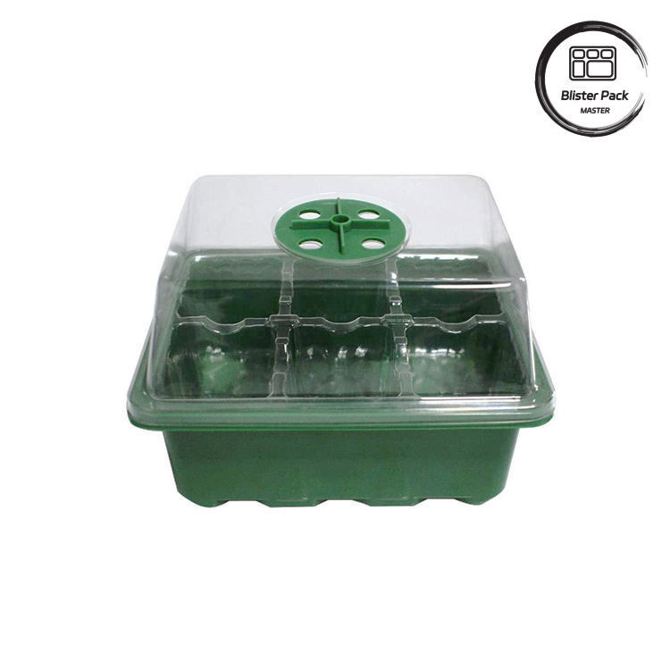 Decorazione di giardino elegante Indoor rigido vassoi di semi di plastica Micro sistema di vivaio verde