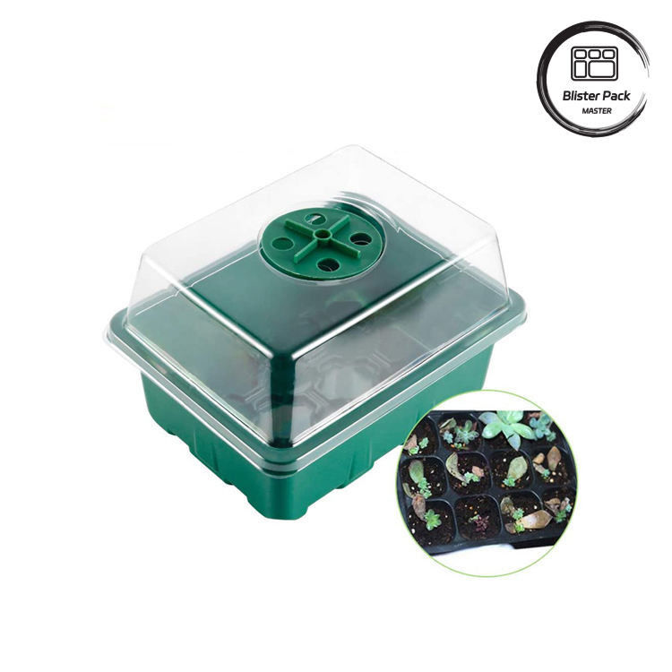 Decorazione di giardino elegante Indoor rigido vassoi di semi di plastica Micro sistema di vivaio verde