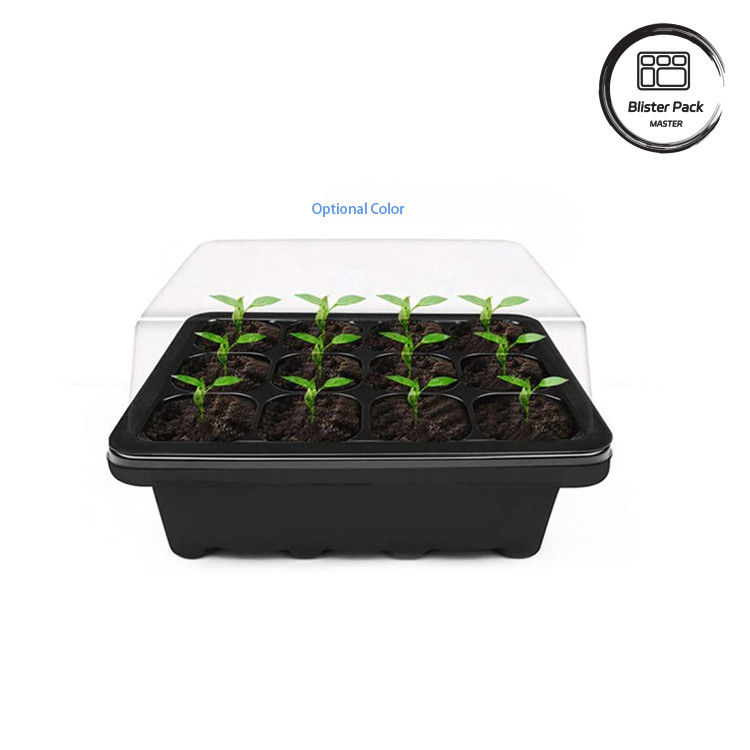 Decorazione di giardino elegante Indoor rigido vassoi di semi di plastica Micro sistema di vivaio verde
