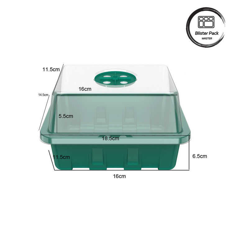 Decorazione di giardino elegante Indoor rigido vassoi di semi di plastica Micro sistema di vivaio verde