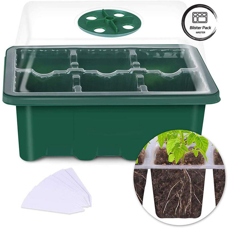 Confezione per giardini interni multifunzionale, scatole di sementi di plastica
