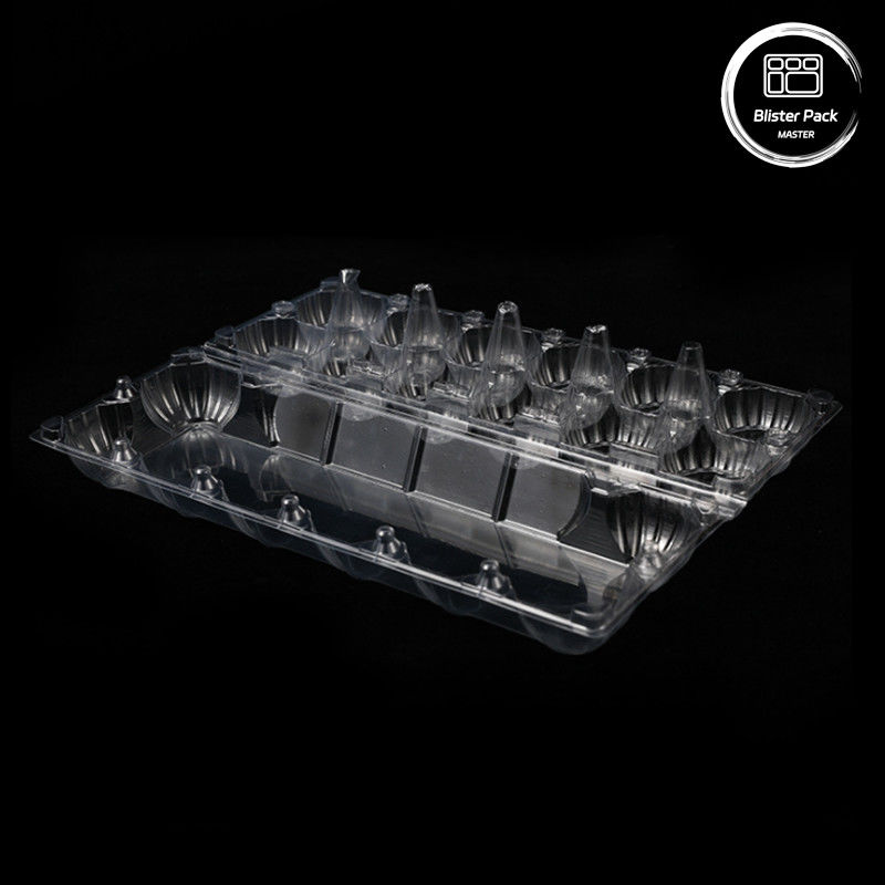 Scaffale a bolle di uova in PET resistente a 12 fessure a vuoto Scaffale a griglia in plastica usa e getta con coperchio