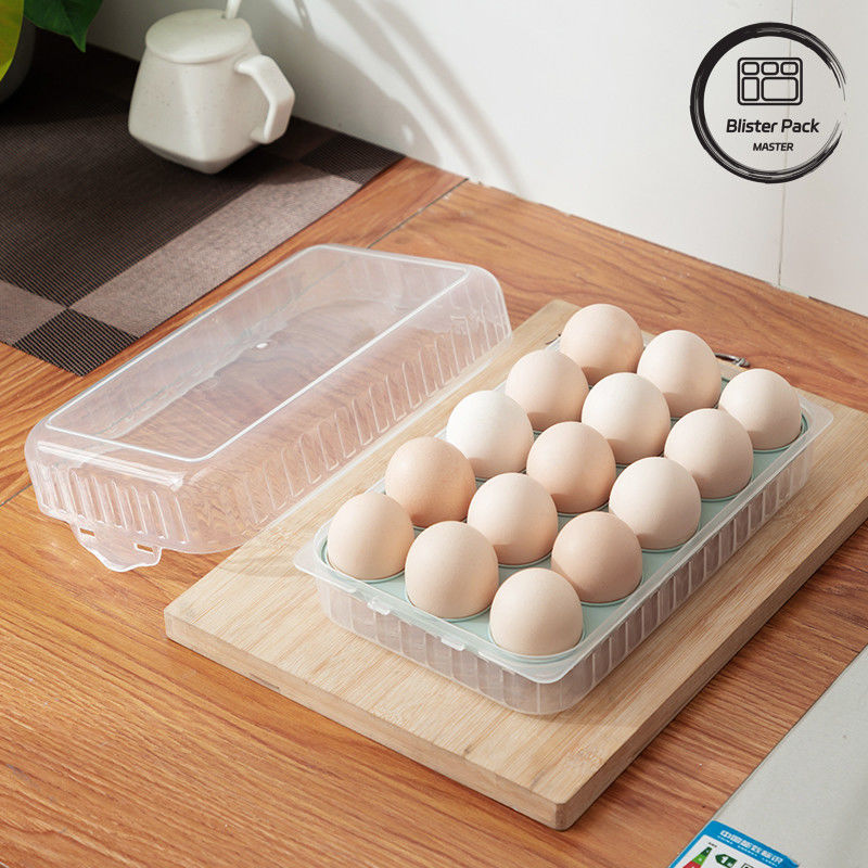 Contenitore per uova in plastica trasparente impilabile con coperchio 10/15 griglie frigorifero contenitori di plastica sicuri per cucina