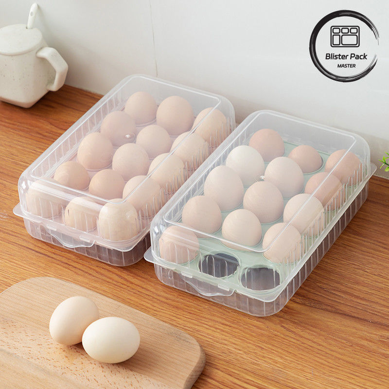 Contenitore per uova in plastica trasparente impilabile con coperchio 10/15 griglie frigorifero contenitori di plastica sicuri per cucina