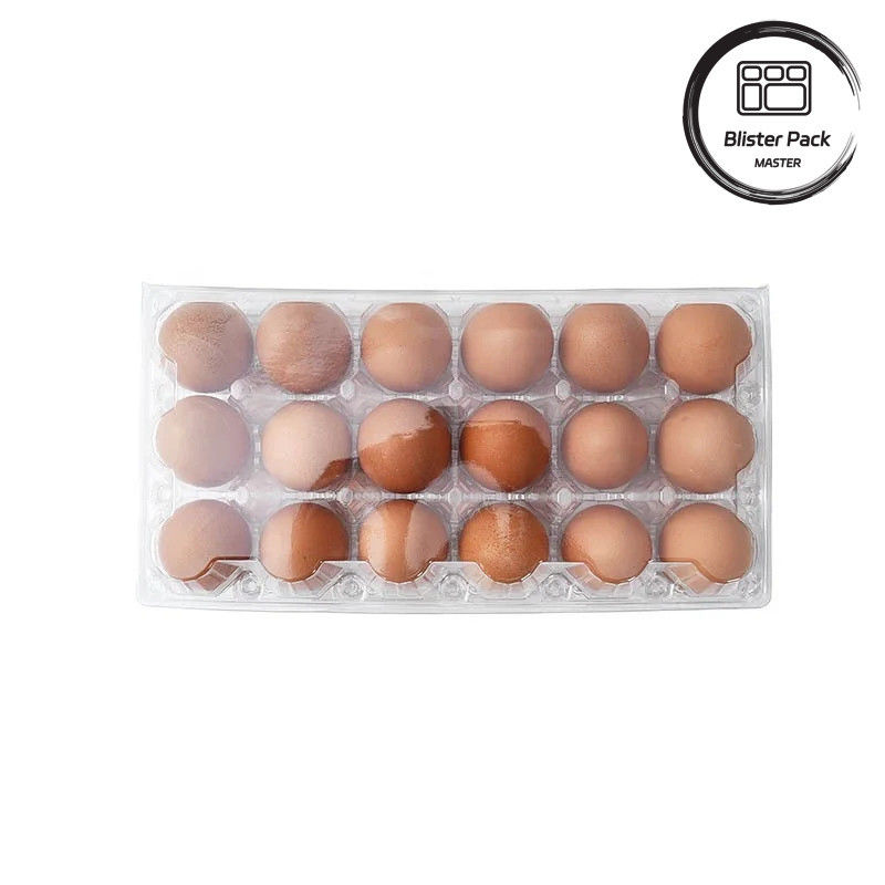 28 buchi Termoformato Custom Clear PET Plastic Transparent Egg Blister Tray Per Uova Di Pollo