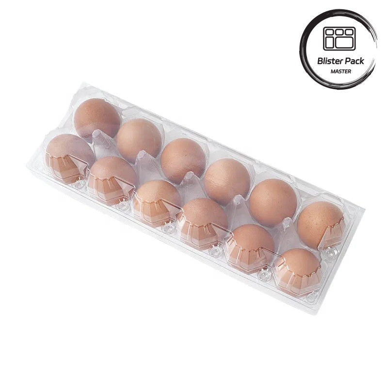 28 buchi Termoformato Custom Clear PET Plastic Transparent Egg Blister Tray Per Uova Di Pollo