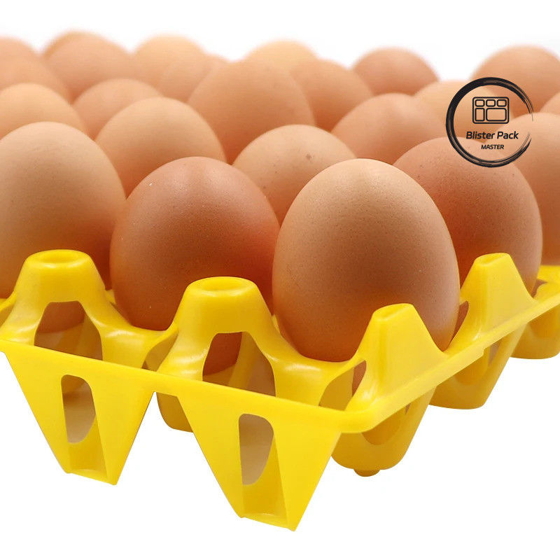 30 vassoio per vesciche di uova Cassa di plastica colorata Vassoio di plastica termoformato resistente per allevamenti di polli