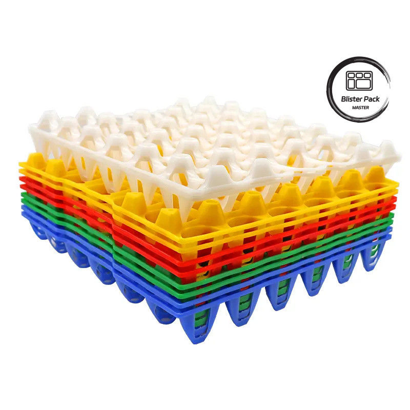 30 vassoio per vesciche di uova Cassa di plastica colorata Vassoio di plastica termoformato resistente per allevamenti di polli