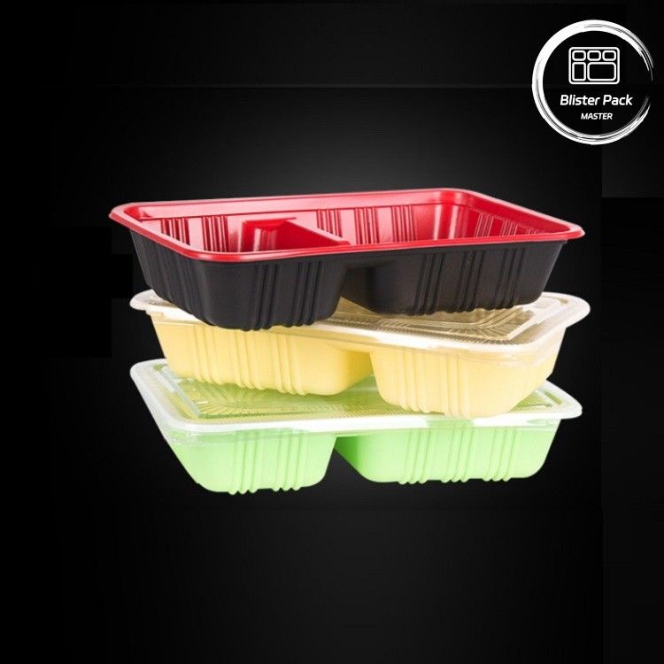 Eco-friendly 3 Compartimento Bento Box Disposable PP Plastic Microonde E Frigorifero Cassaforte
