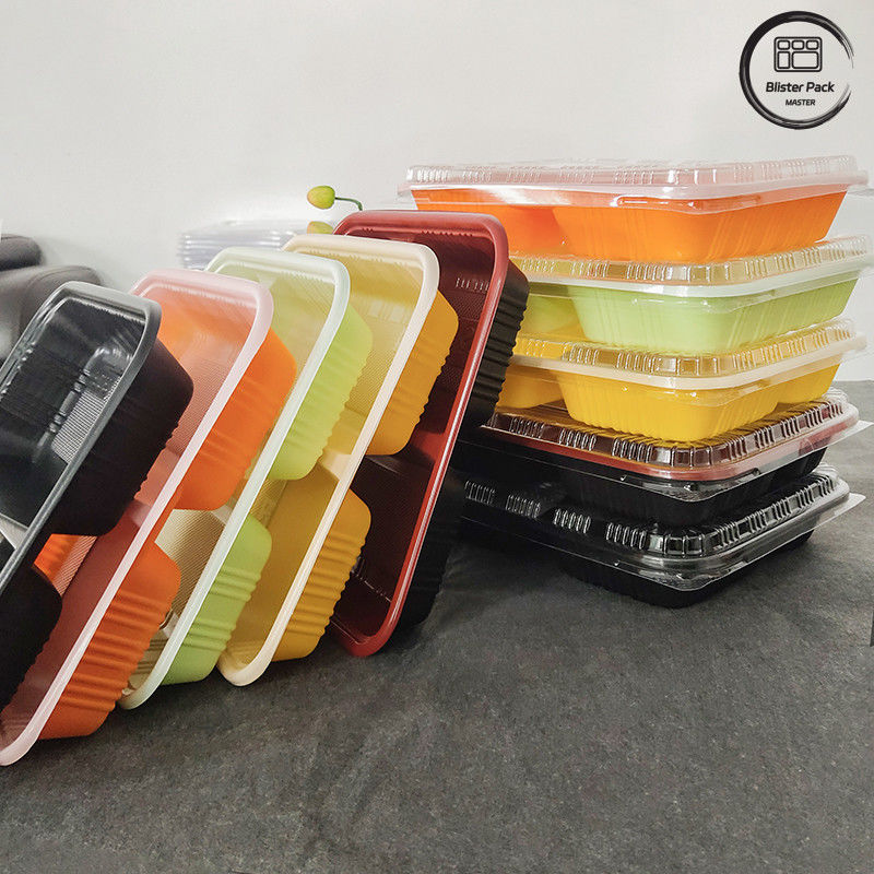 Eco-friendly 3 Compartimento Bento Box Disposable PP Plastic Microonde E Frigorifero Cassaforte