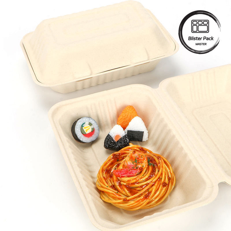Contenitore alimentare biodegradabile e usa e getta per hamburger e forno