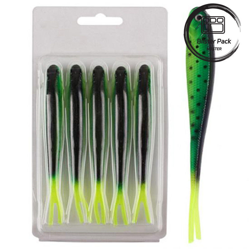 Imballaggio in bolle in PVC per ganci per esche di pesce Esca da pesca durevole Slide Pack con cartone
