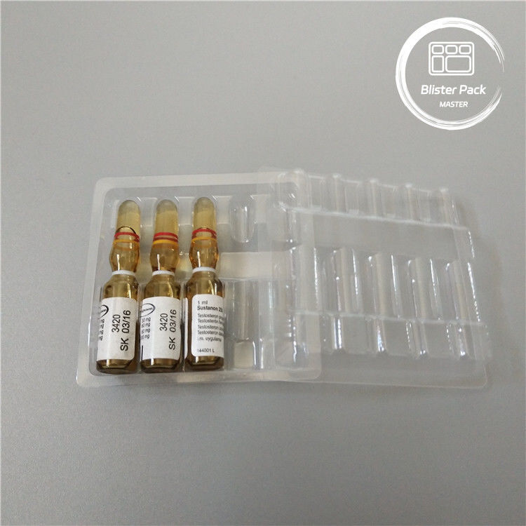 Confezionamento per ampolla di plastica per bolle mediche per flaconcini da 1 ml trasparente PVC usa e getta