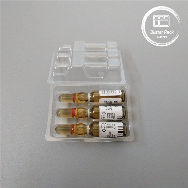 Confezionamento per ampolla di plastica per bolle mediche per flaconcini da 1 ml trasparente PVC usa e getta