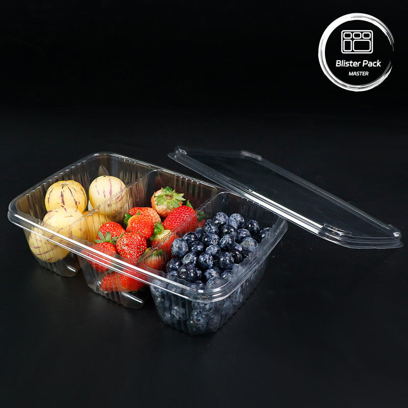 Confezione di frutta di alta qualità Insalate di frutta piatto Insalate di plastica trasparente vassoio di imballaggio per freschezza