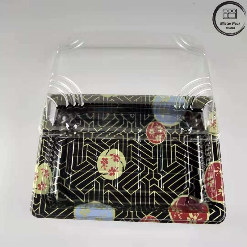 Disegno di alta qualità con vassoio di sushi in plastica in rilievo