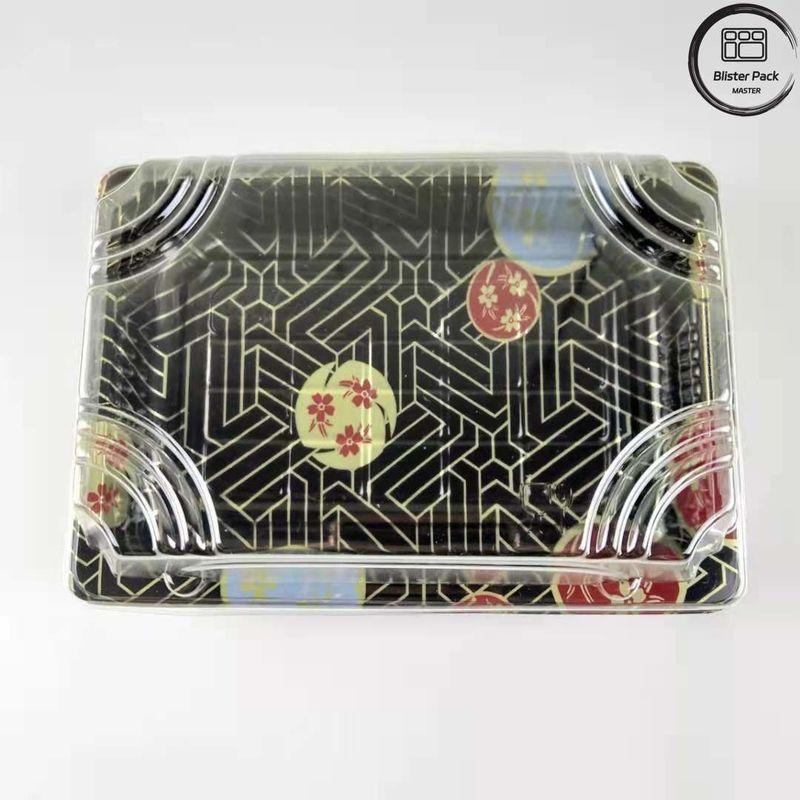 Disegno di alta qualità con vassoio di sushi in plastica in rilievo