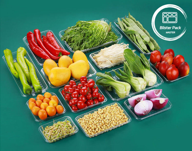 Piatti monouso in PET per prodotti alimentari, frutta e verdura, per la conservazione sicura e fresca
