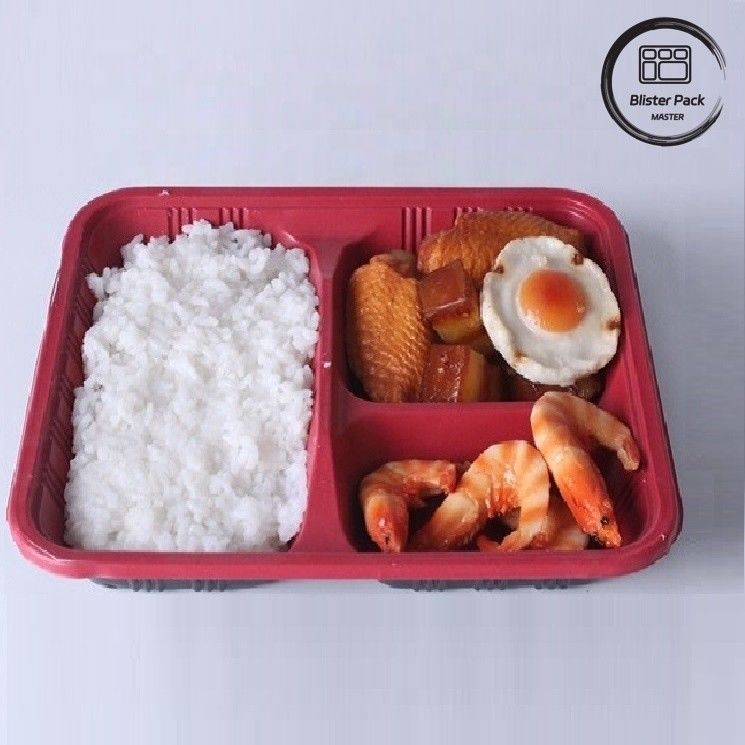 Custom 2-3-4 Compartimento PP Hot Food Takeaway Bento Box Eco-Friendly rettangolare