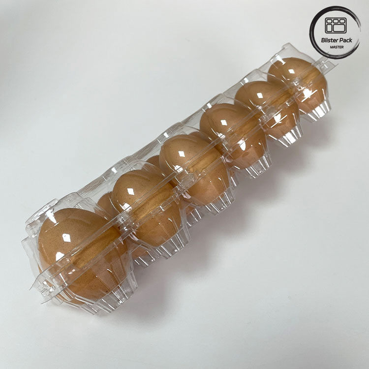 12 Conteggio Blister in plastica riutilizzabile per uova di pollo e pollo Blister termoplastico per stoccaggio e trasporto