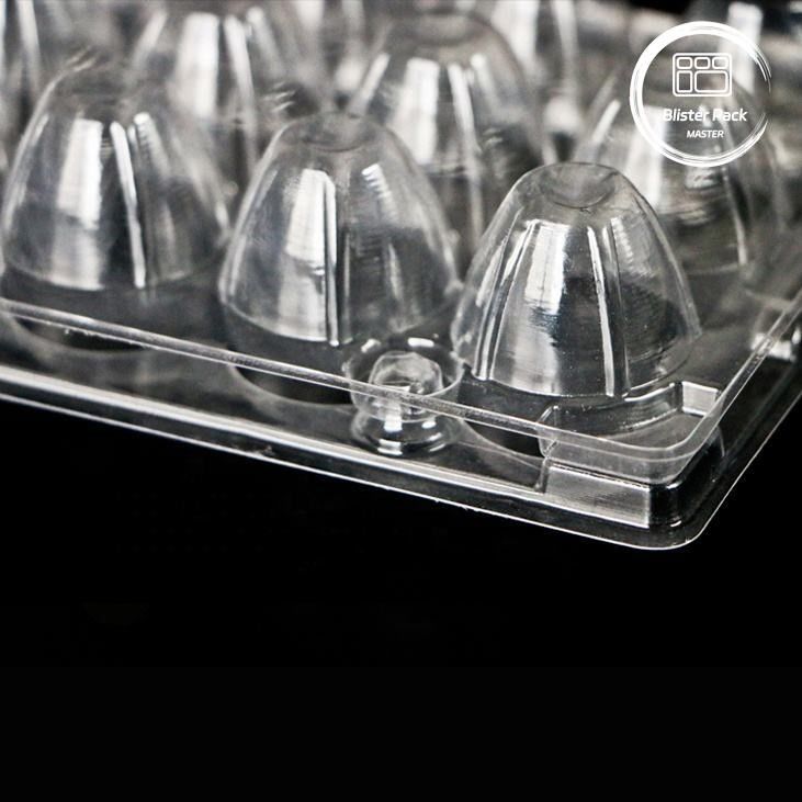 18 buchi Blister monouso Conchiglia di coccodrillo Uovo di quaglia Scatola di plastica con imballaggio sicuro