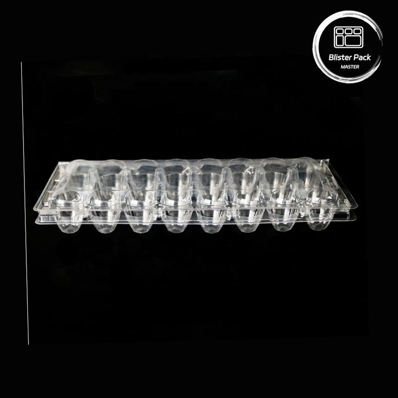 18 buchi Blister monouso Conchiglia di coccodrillo Uovo di quaglia Scatola di plastica con imballaggio sicuro