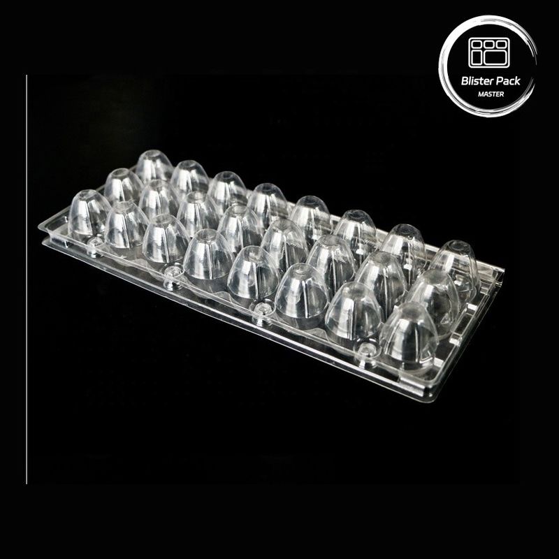 18 buchi Blister monouso Conchiglia di coccodrillo Uovo di quaglia Scatola di plastica con imballaggio sicuro