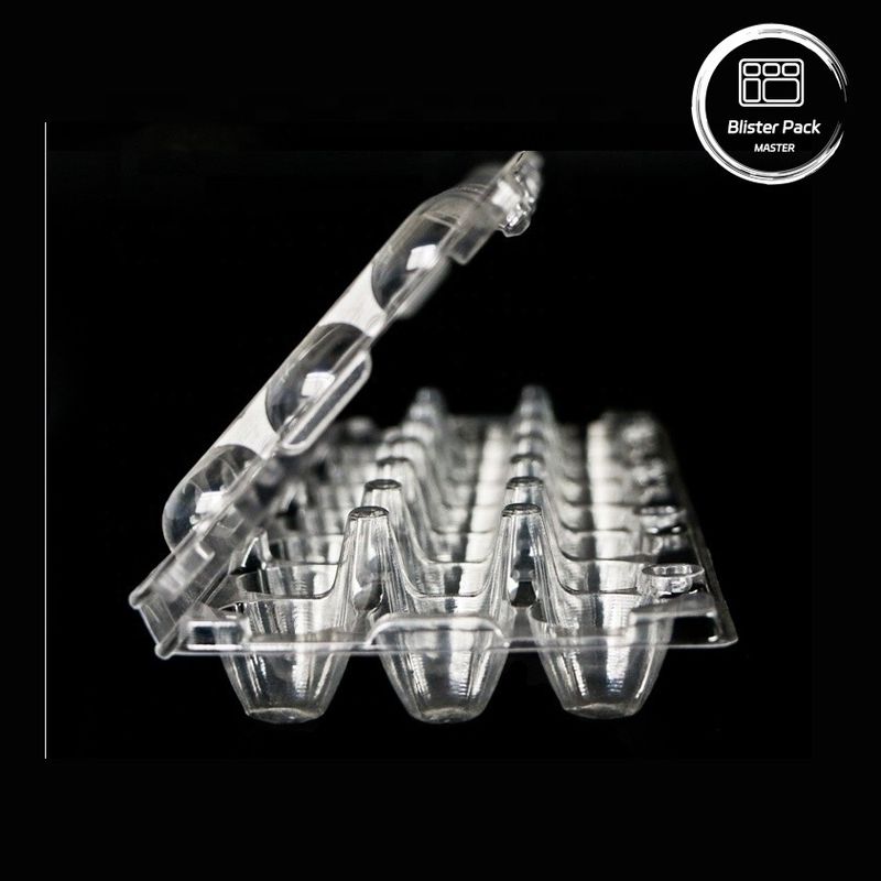18 buchi Blister monouso Conchiglia di coccodrillo Uovo di quaglia Scatola di plastica con imballaggio sicuro