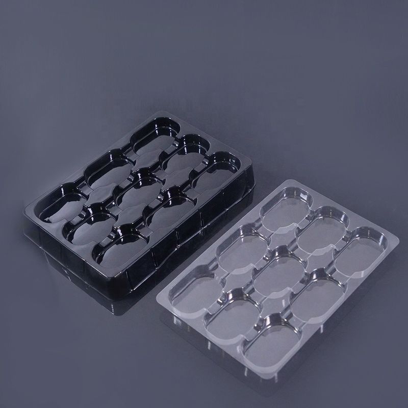 Imballaggio in vaschette di plastica trasparente in PET per biscotti e snack