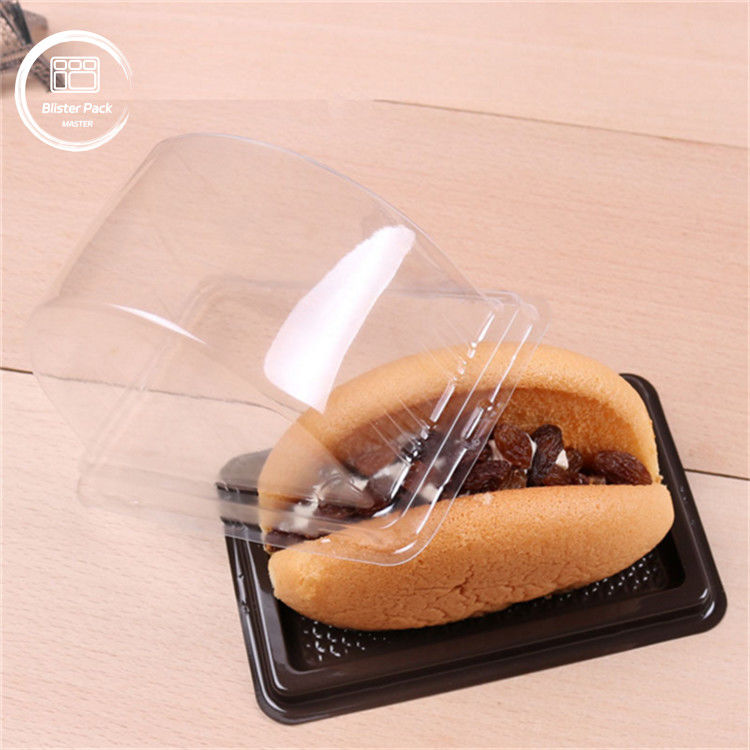 Tavolo di torte di plastica trasparente semicircolare su misura con coperchio con imballaggio di biscotti con etichetta sigillata