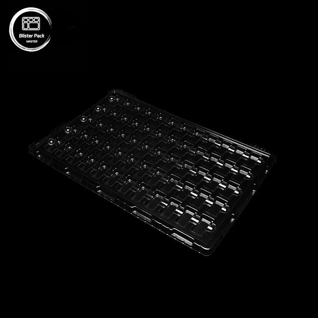 Tavolo di plastica trasparente antistatico a vuoto, confezionamento a 60 griglie per piccoli prodotti elettronici