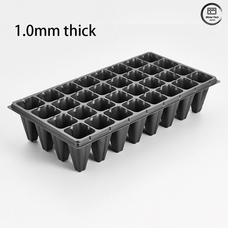 Piatto di sementi da vivaio in plastica a 32 cellule, formato a vuoto per la crescita dei semi, piatto nero per le sementi
