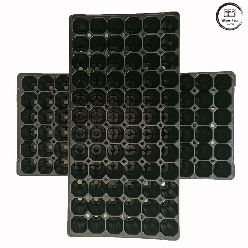 In vendita all'ingrosso vaschette di semina a chiusura a 72 cellule, vaschette di plastica durevole per la germinazione e la moltiplicazione