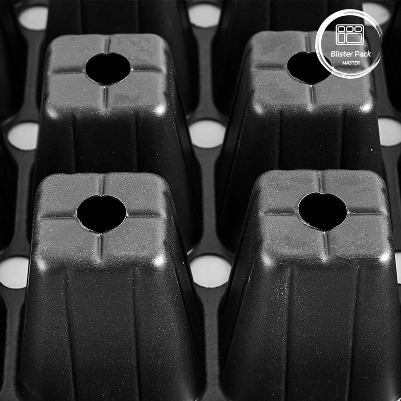 Piatto di semina con 50 fori nero per l'industria, resistente e leggero per una crescita ottimale